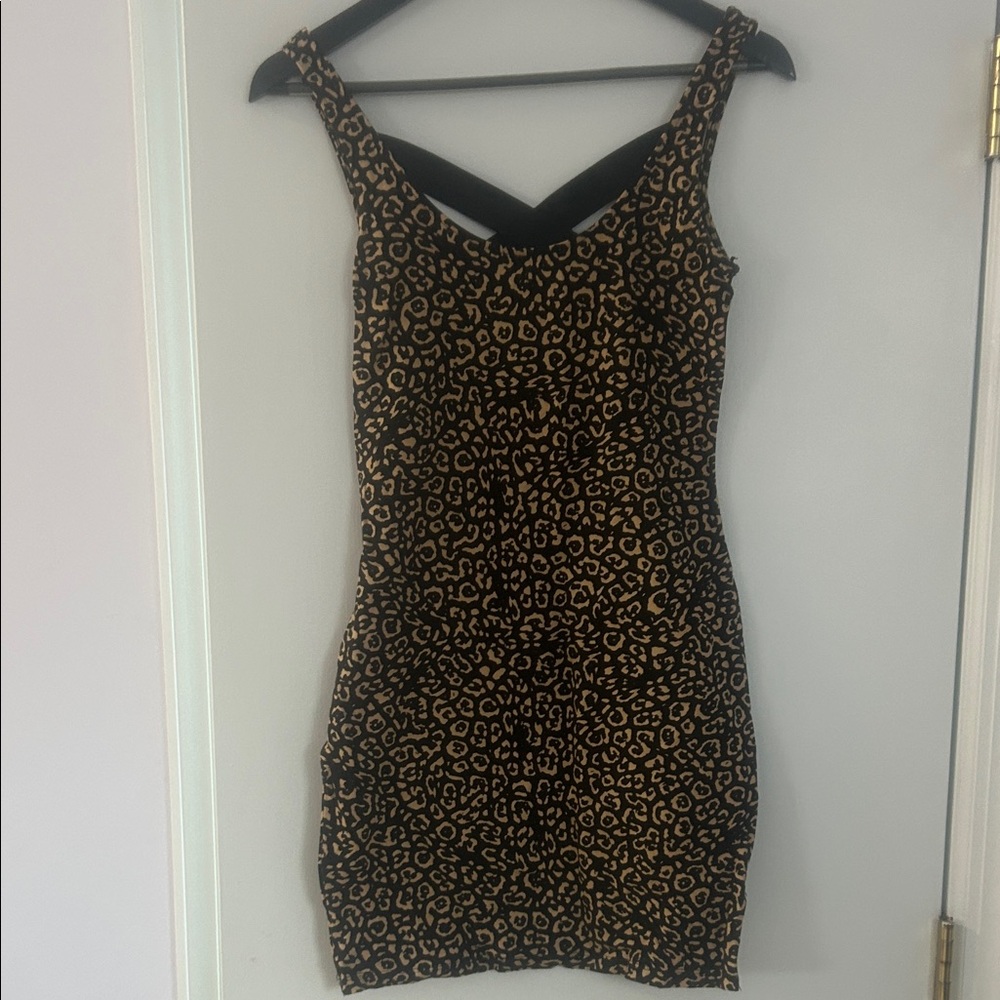 Material Girl Leopard Mini Dress